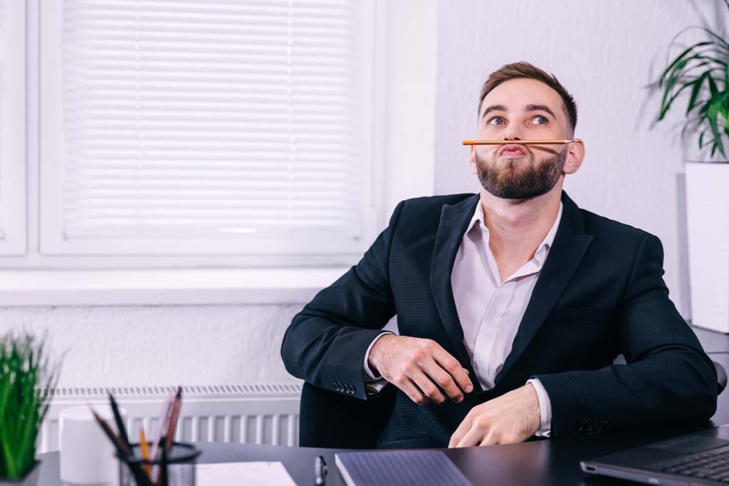 Man With ADHD Distracted From Working