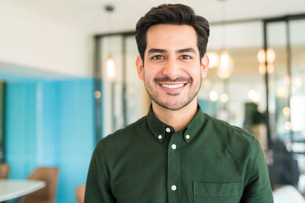 man smiling after Returning to Work