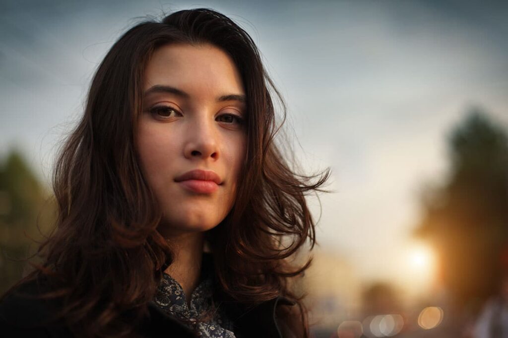 woman outside getting depression treatment