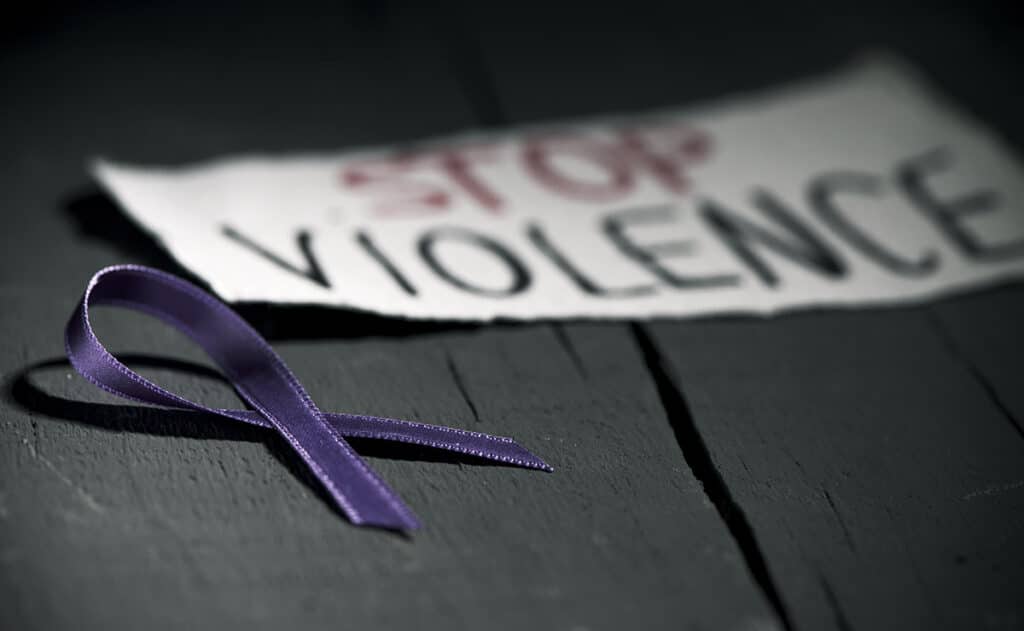 sign for Domestic Violence Awareness Month