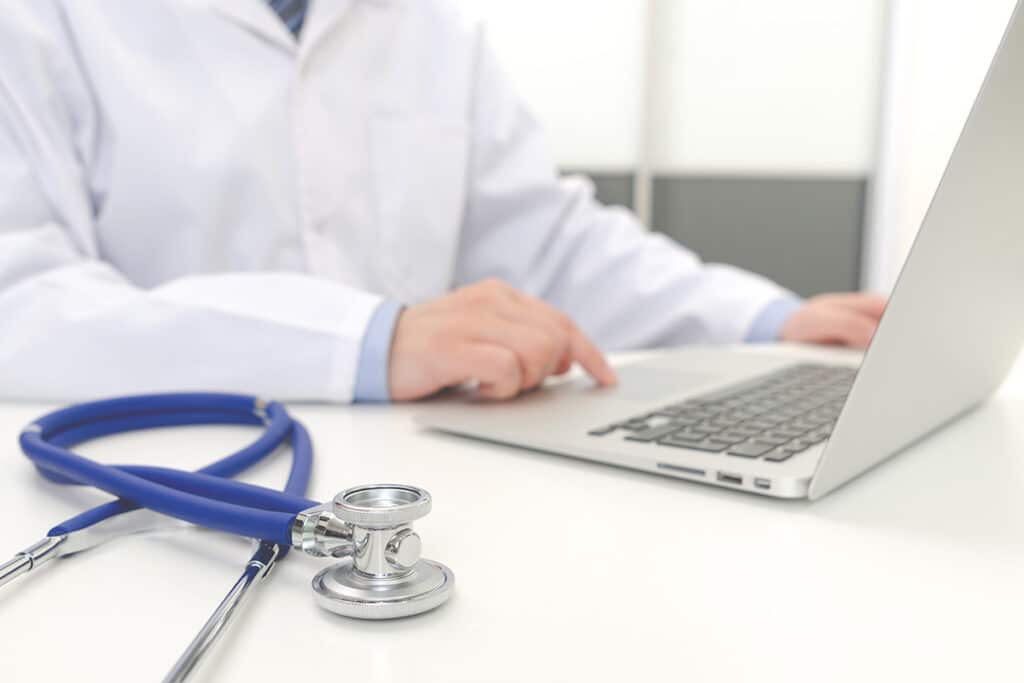 doctor using telehealth services