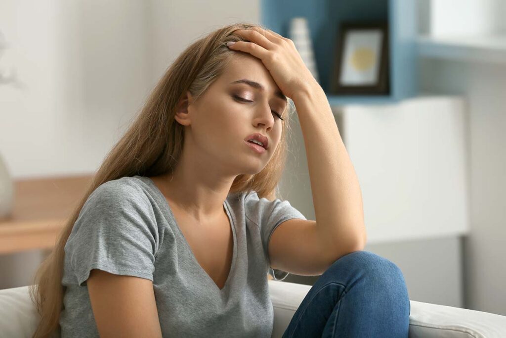 Woman Seeking Depression Therapy In Cedar Brook