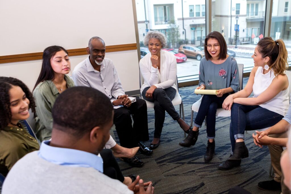 Therapy group enjoys lighthearted session