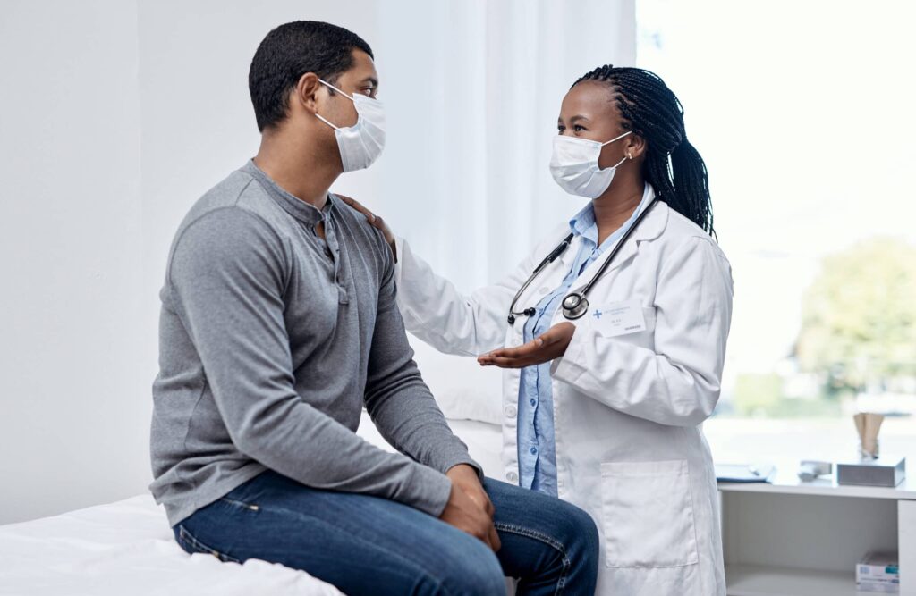 Shot of a doctor having a consultation with a patient